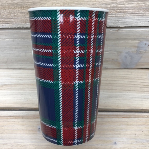 Starbucks 2017 Collection Blue Red White Green Plaid Mug Coffee Cup 16 oz - Picture 7 of 8